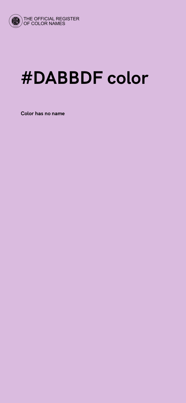 #DABBDF color image