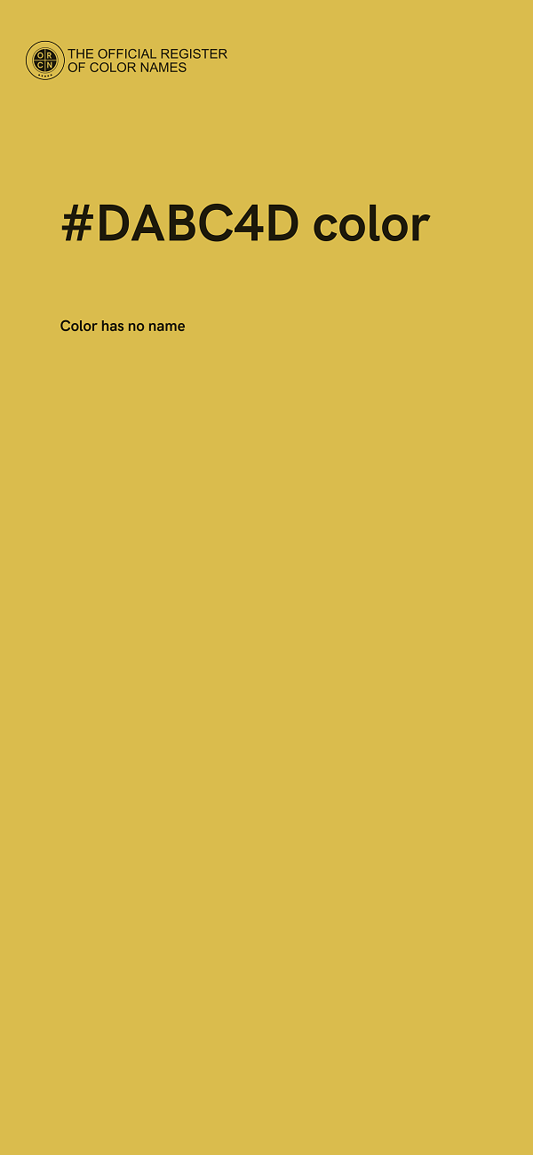 #DABC4D color image