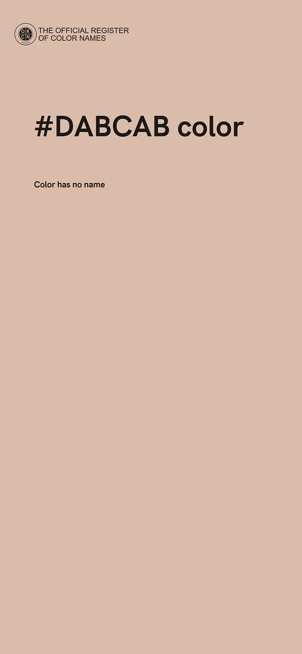 #DABCAB color image