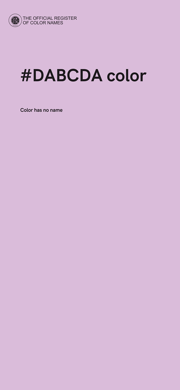 #DABCDA color image
