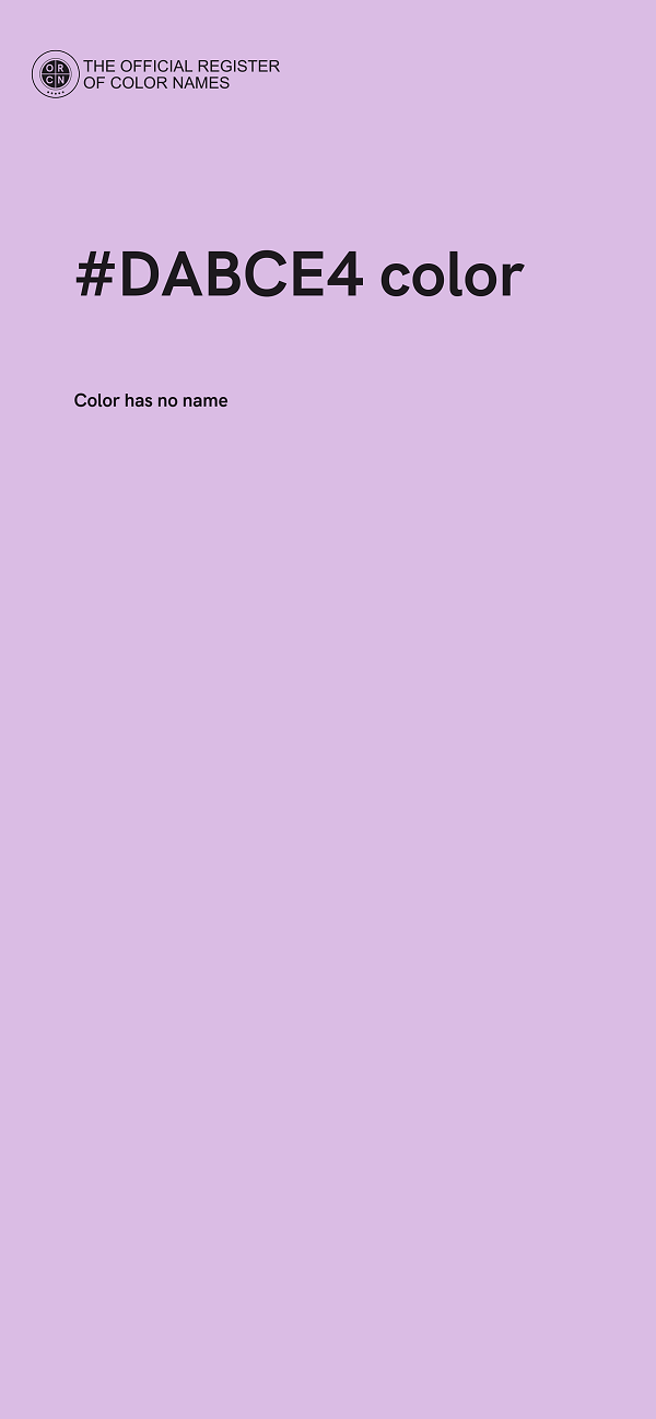 #DABCE4 color image