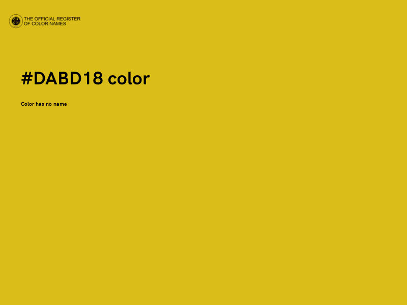 #DABD18 color image