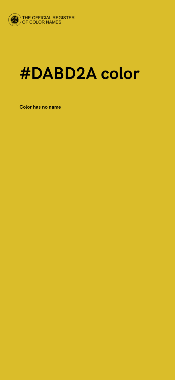 #DABD2A color image