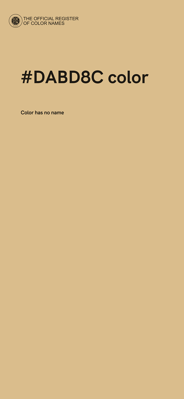 #DABD8C color image