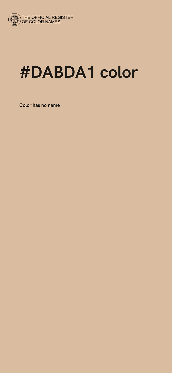 #DABDA1 color image