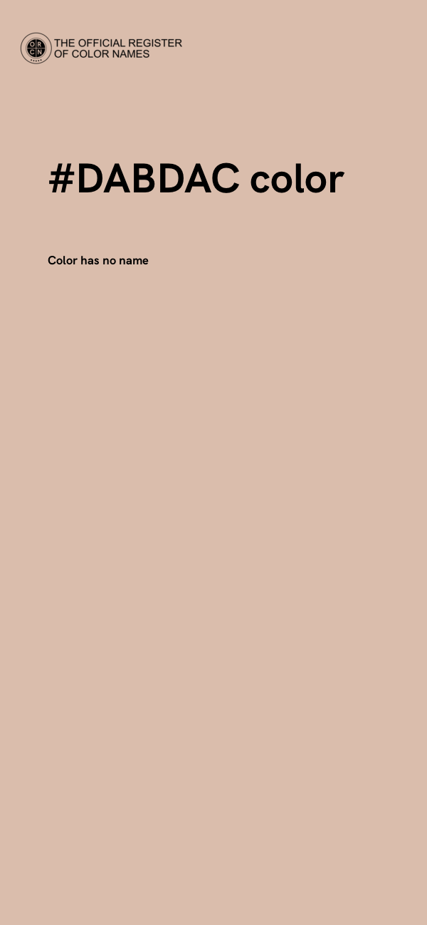 #DABDAC color image