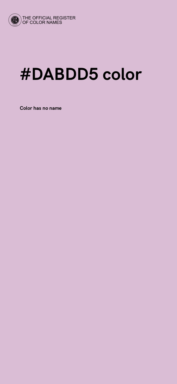 #DABDD5 color image