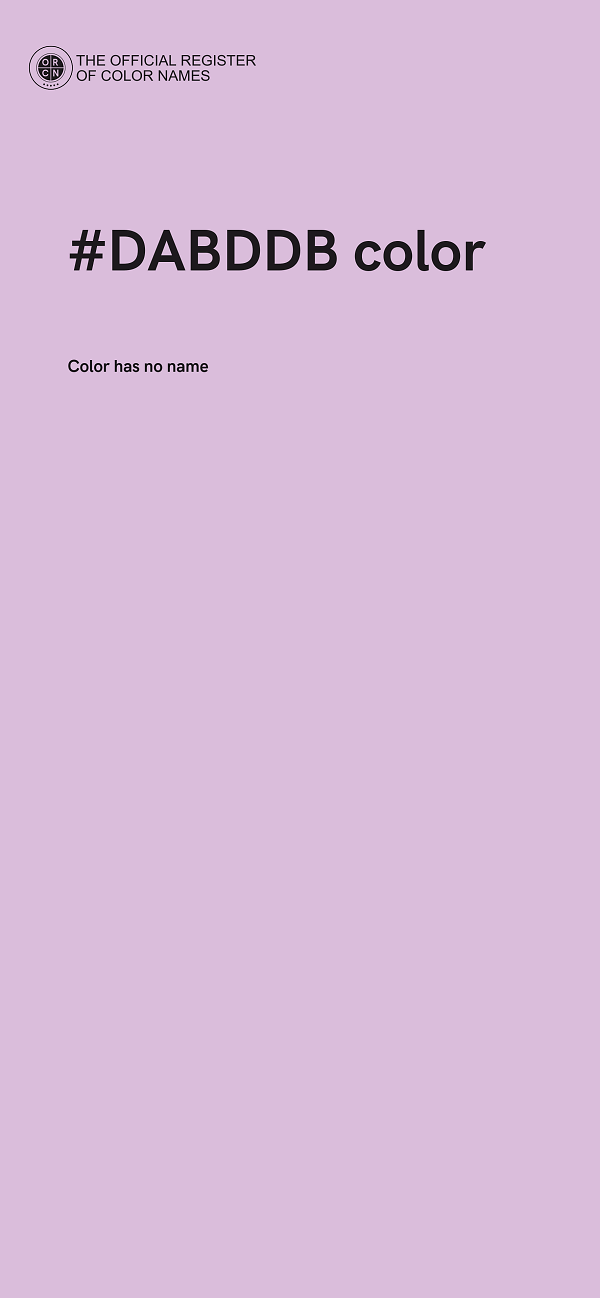 #DABDDB color image