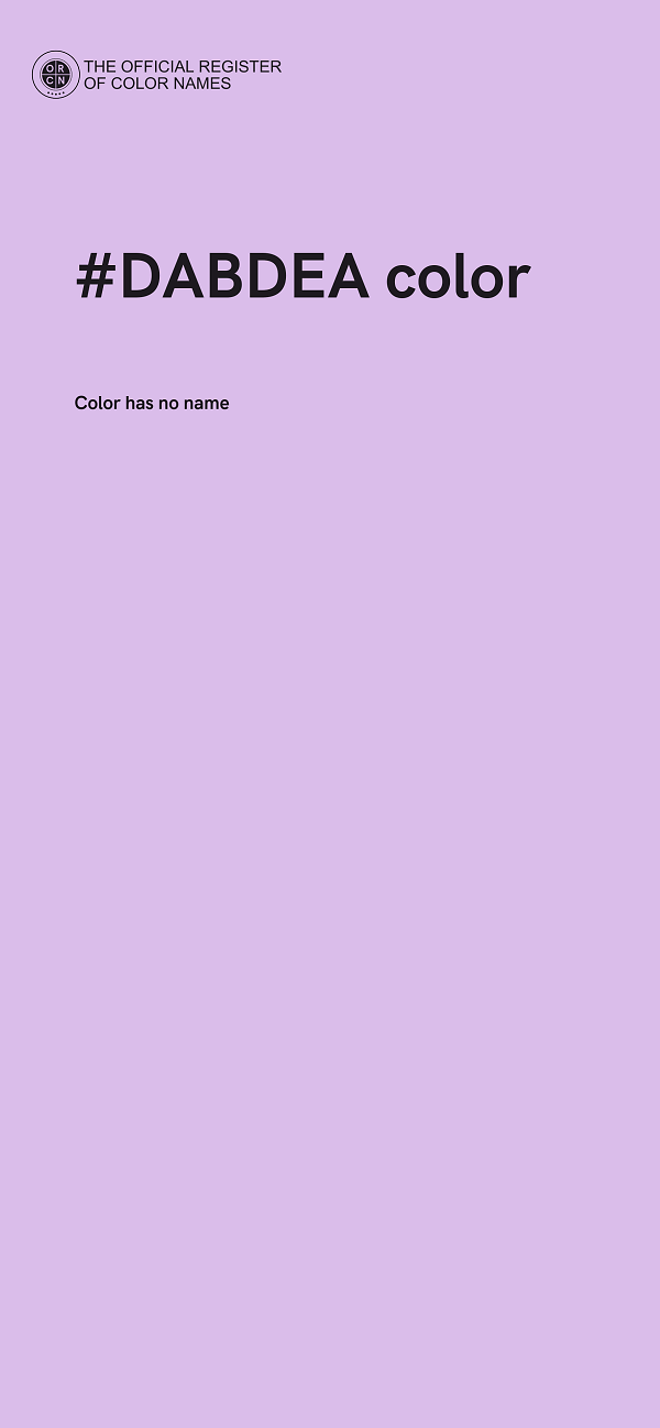 #DABDEA color image
