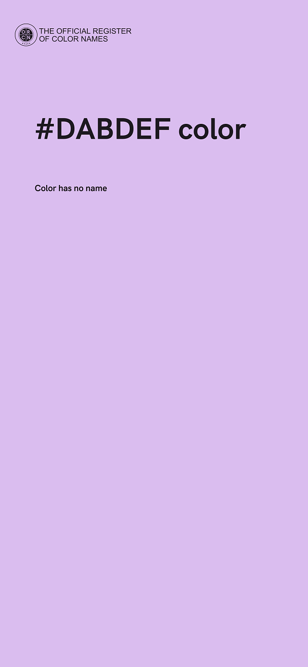 #DABDEF color image