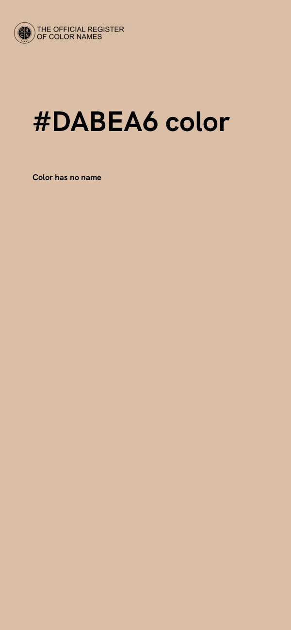 #DABEA6 color image