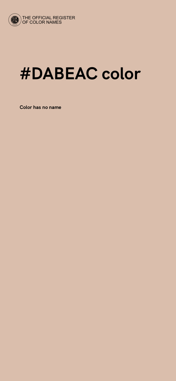 #DABEAC color image