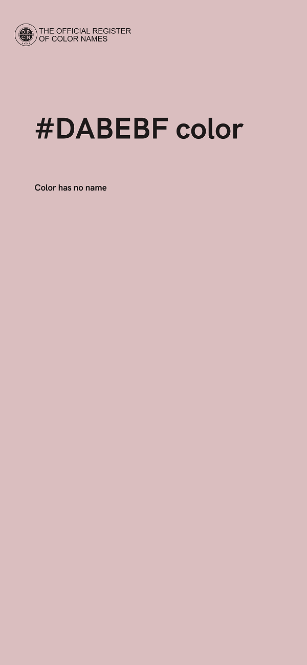 #DABEBF color image