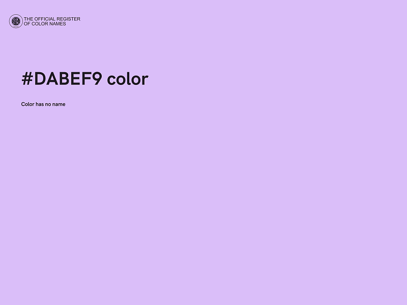 #DABEF9 color image