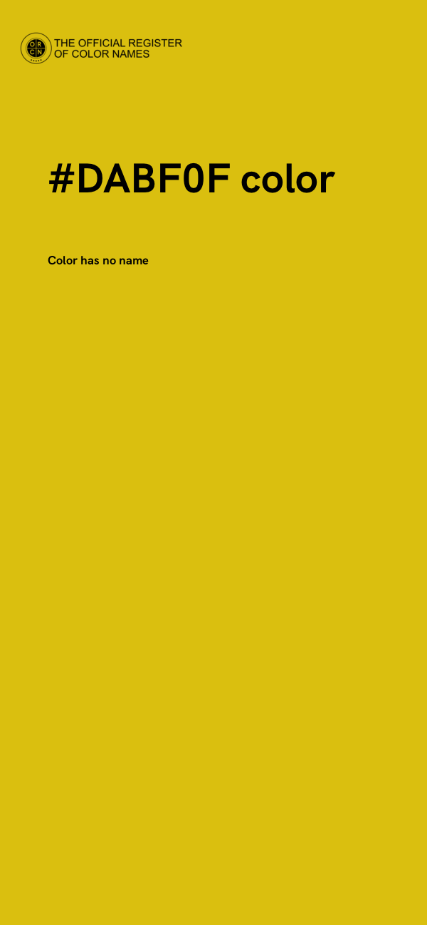 #DABF0F color image