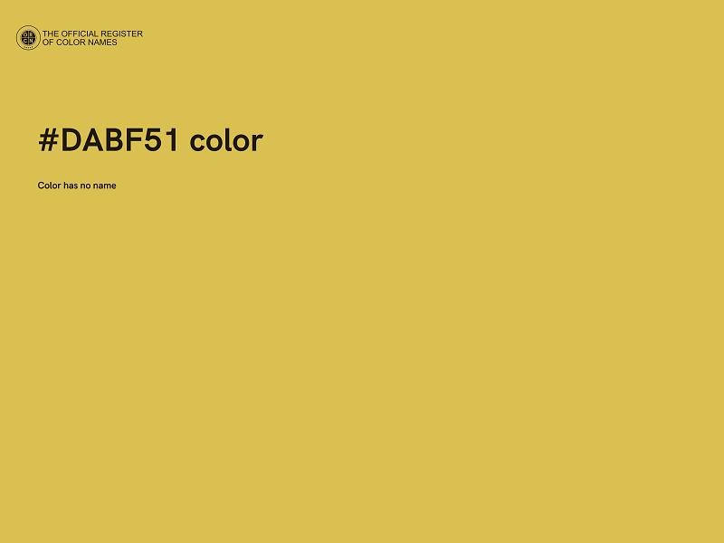 #DABF51 color image