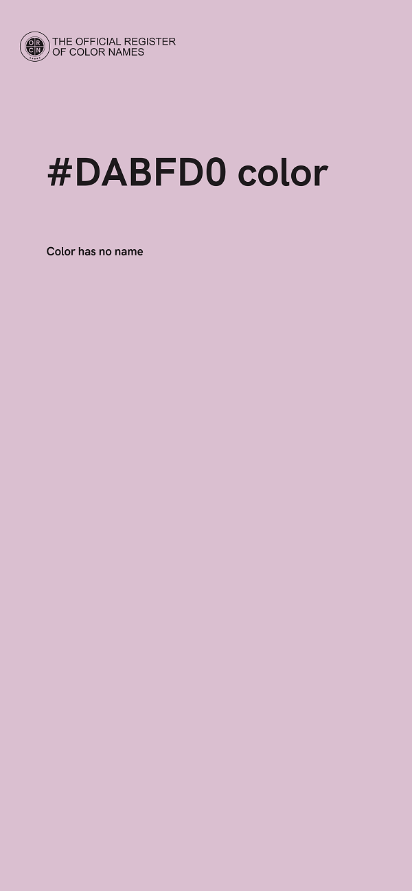 #DABFD0 color image