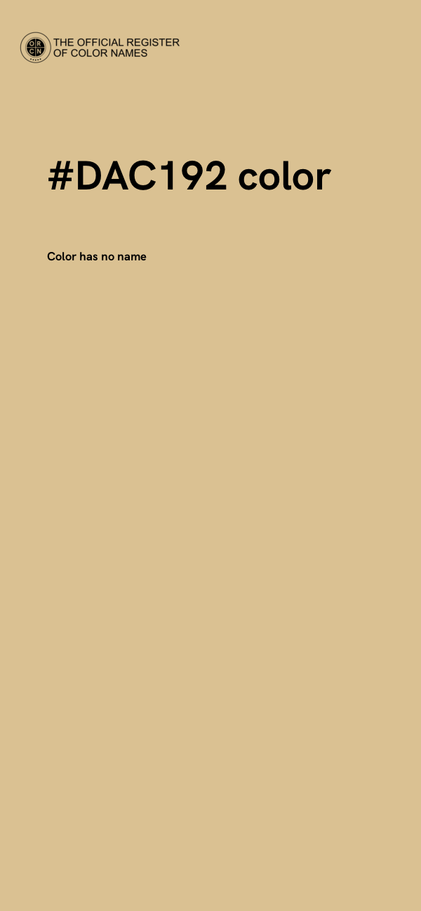 #DAC192 color image