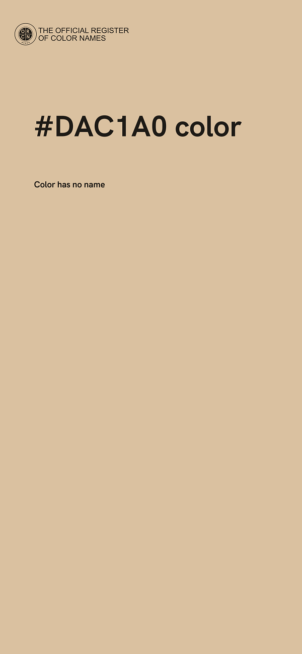 #DAC1A0 color image