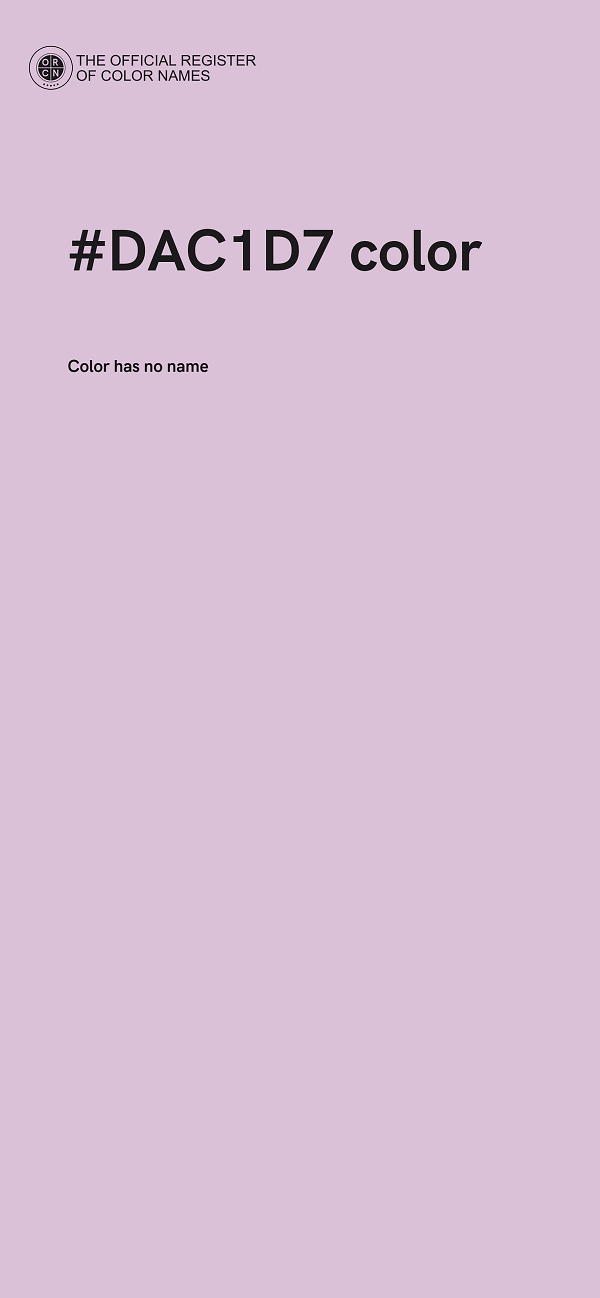 #DAC1D7 color image