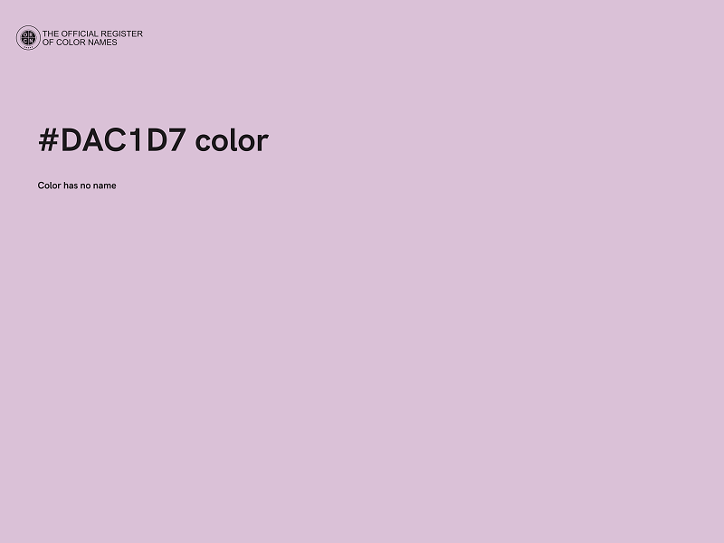 #DAC1D7 color image