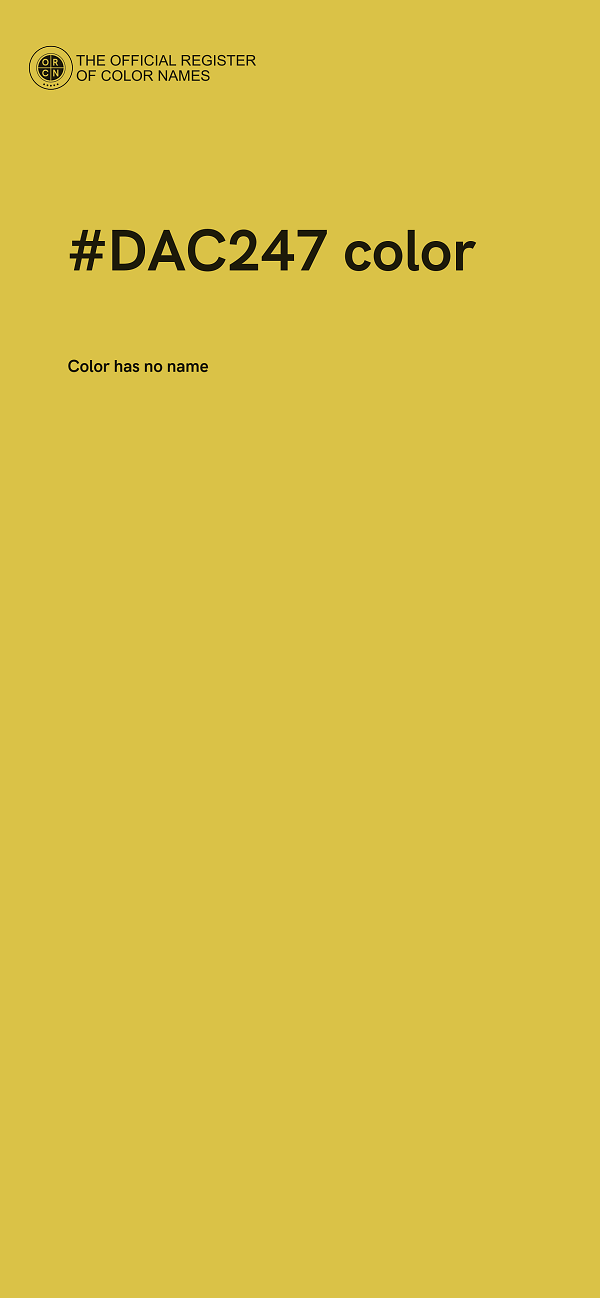#DAC247 color image