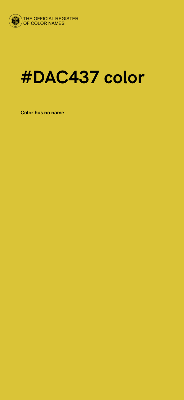 #DAC437 color image