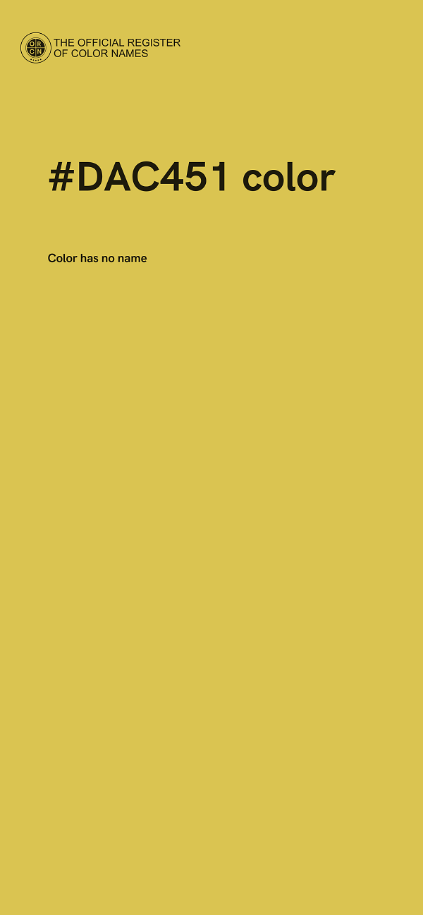 #DAC451 color image