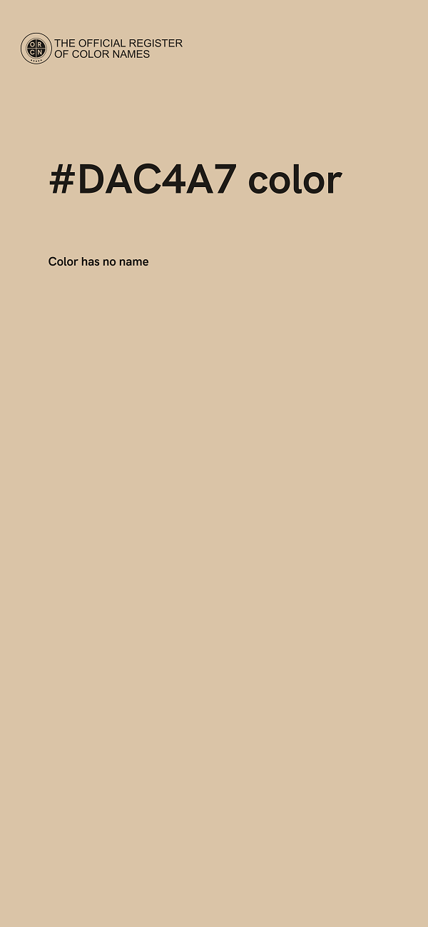 #DAC4A7 color image