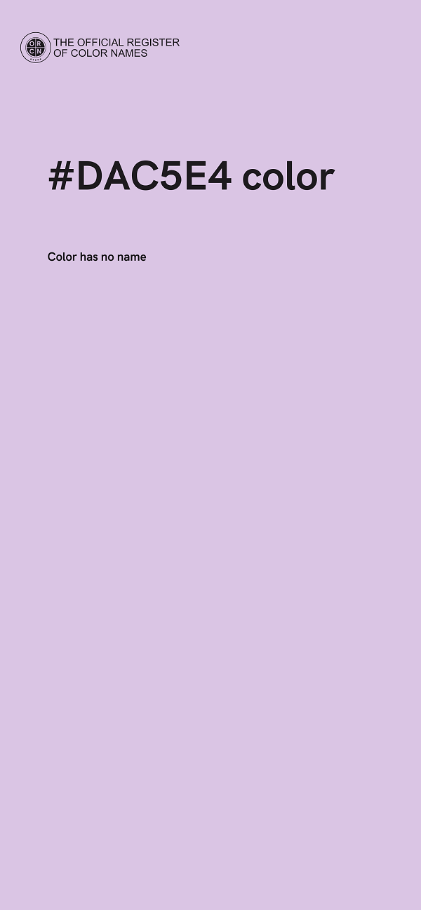 #DAC5E4 color image
