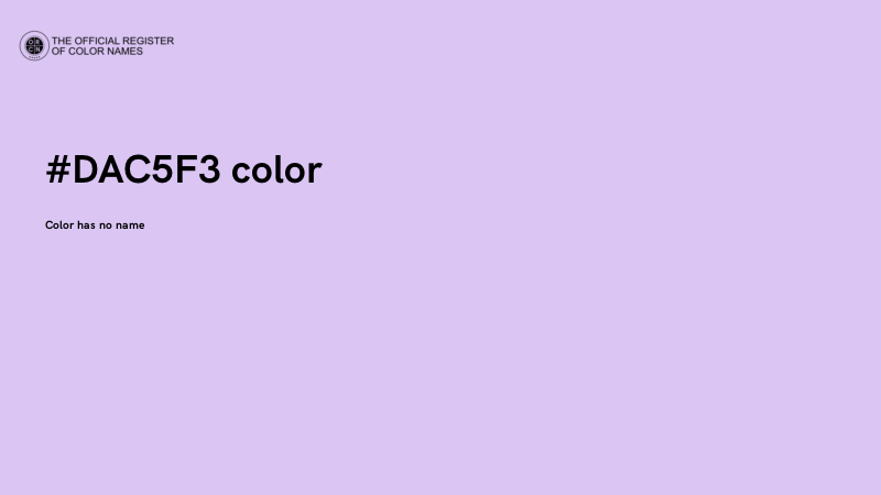 #DAC5F3 color image