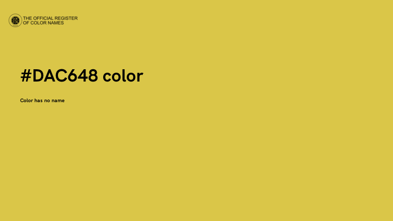 #DAC648 color image