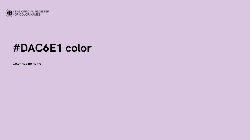 #DAC6E1 color image