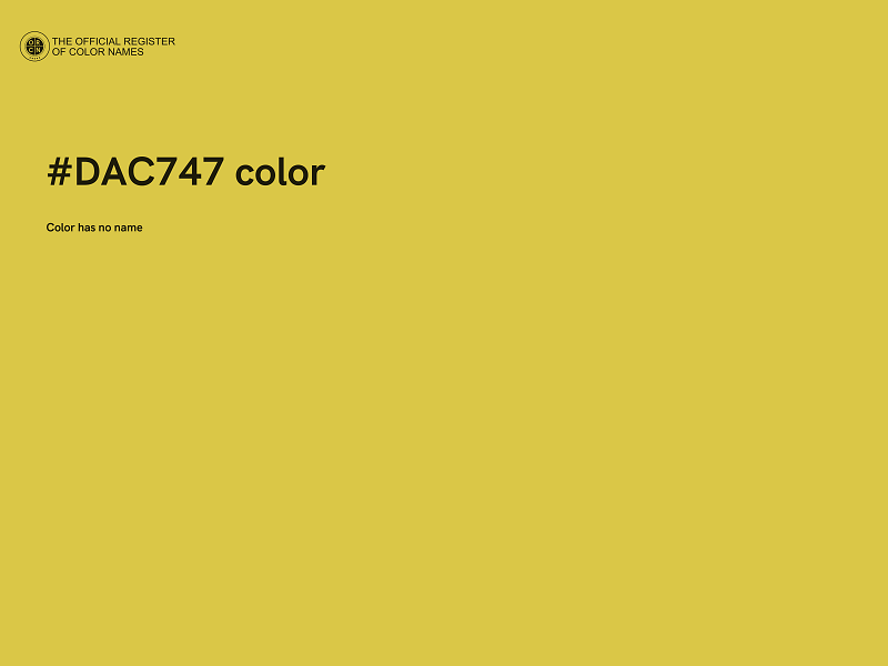 #DAC747 color image