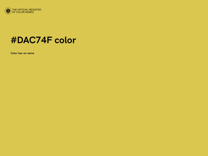 #DAC74F color image