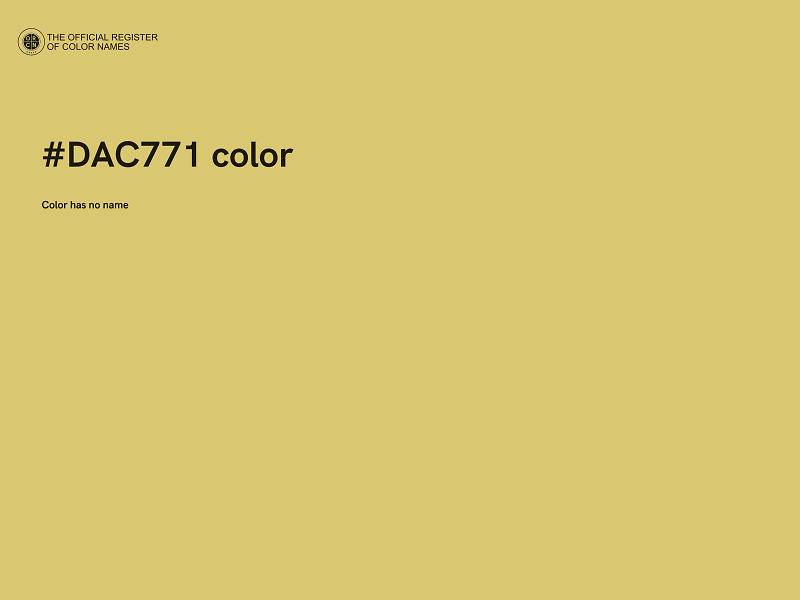 #DAC771 color image