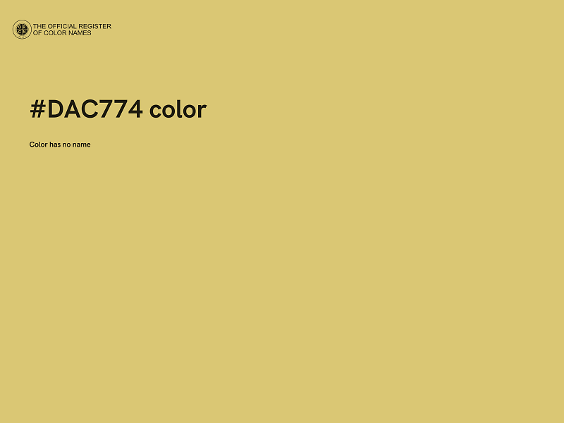 #DAC774 color image