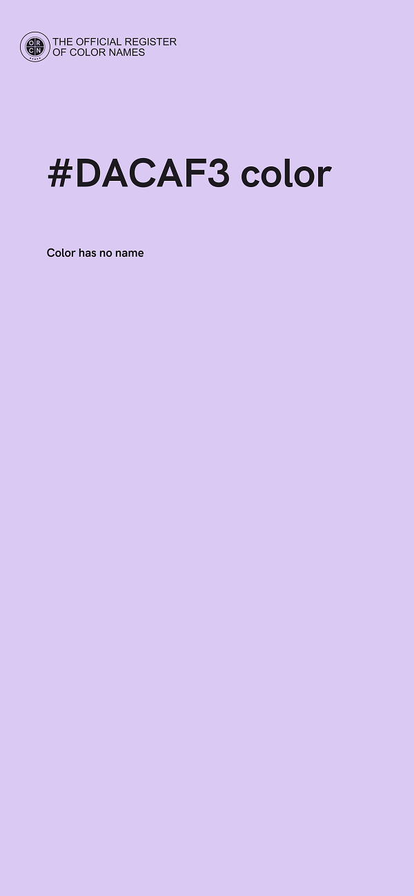 #DACAF3 color image