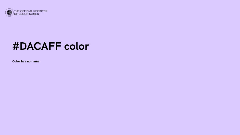#DACAFF color image