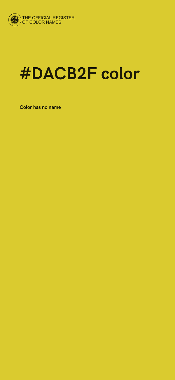 #DACB2F color image