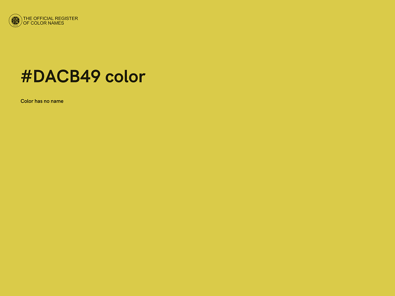 #DACB49 color image