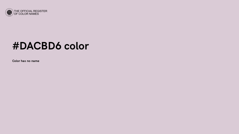 #DACBD6 color image