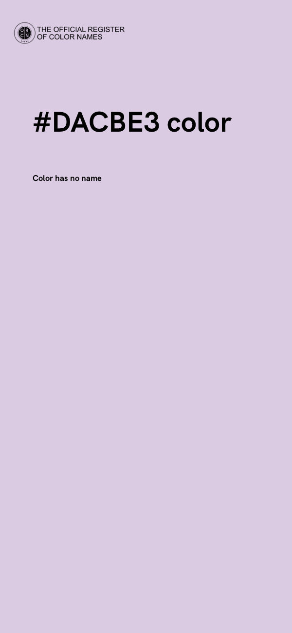 #DACBE3 color image