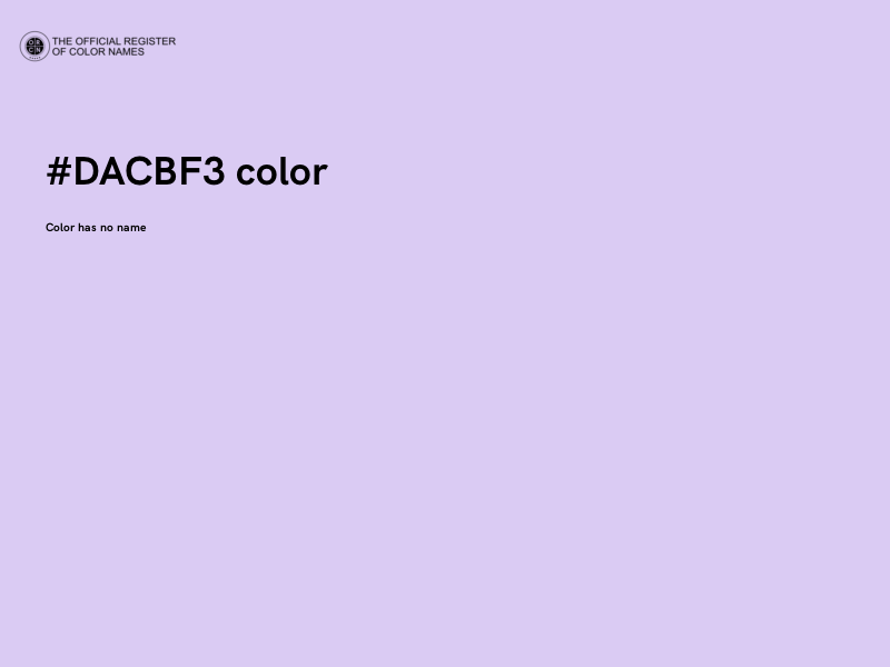 #DACBF3 color image