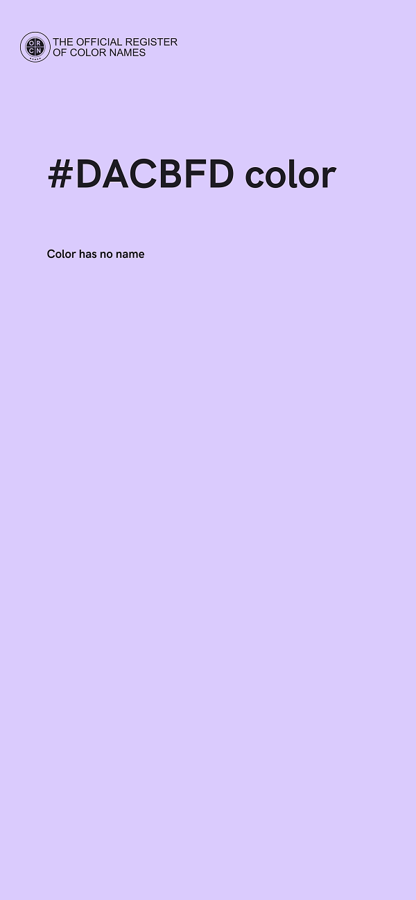 #DACBFD color image
