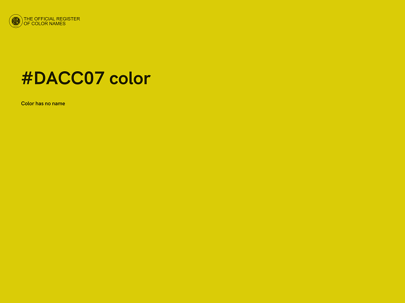 #DACC07 color image