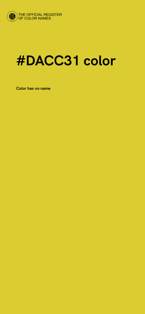 #DACC31 color image