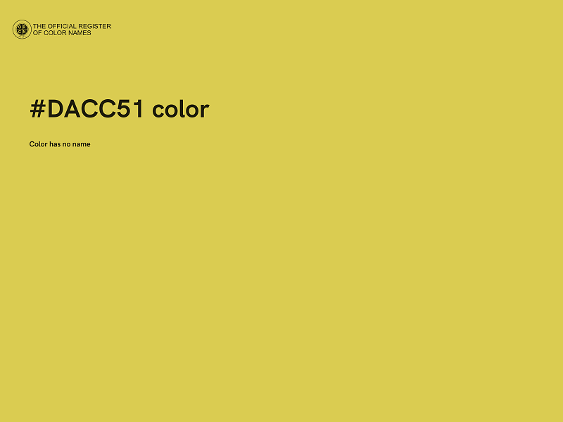 #DACC51 color image