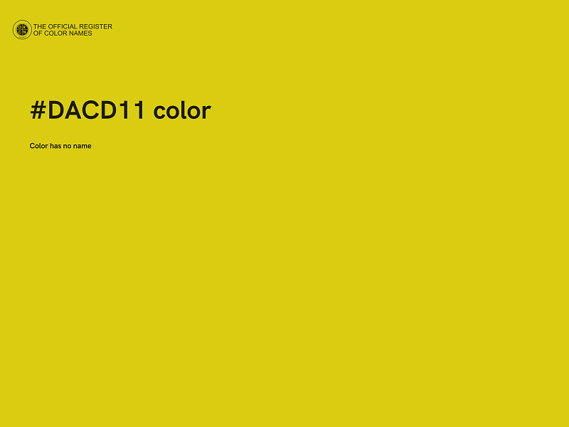 #DACD11 color image