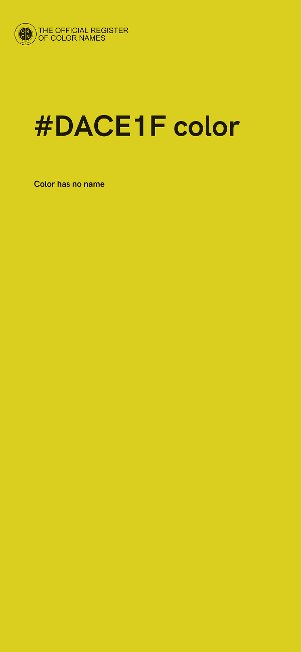 #DACE1F color image